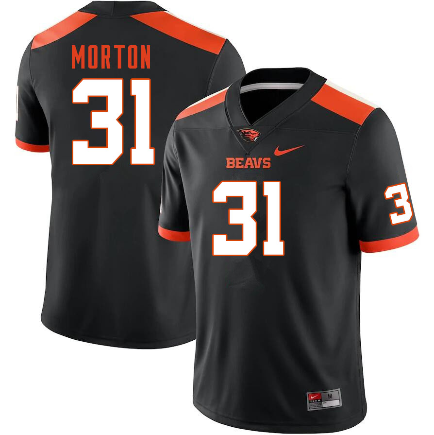 Men #31 Connor Morton Oregon State Beavers College Football Jerseys Sale-Black